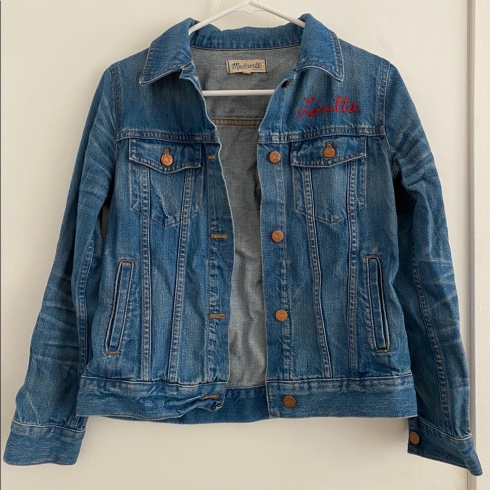 Madewell “Loretta” Embroidered Jean Jacket